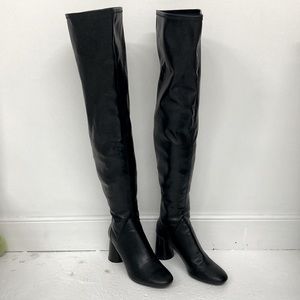 Zara Over the Knee Thigh High Faux Leather Boots EU 40